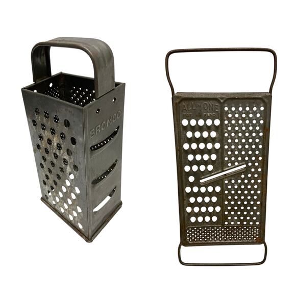 Vintage 1960s Bromco 4-Sided Metal Box Grater Slicer and All in One Shredder - Picture 1 of 8